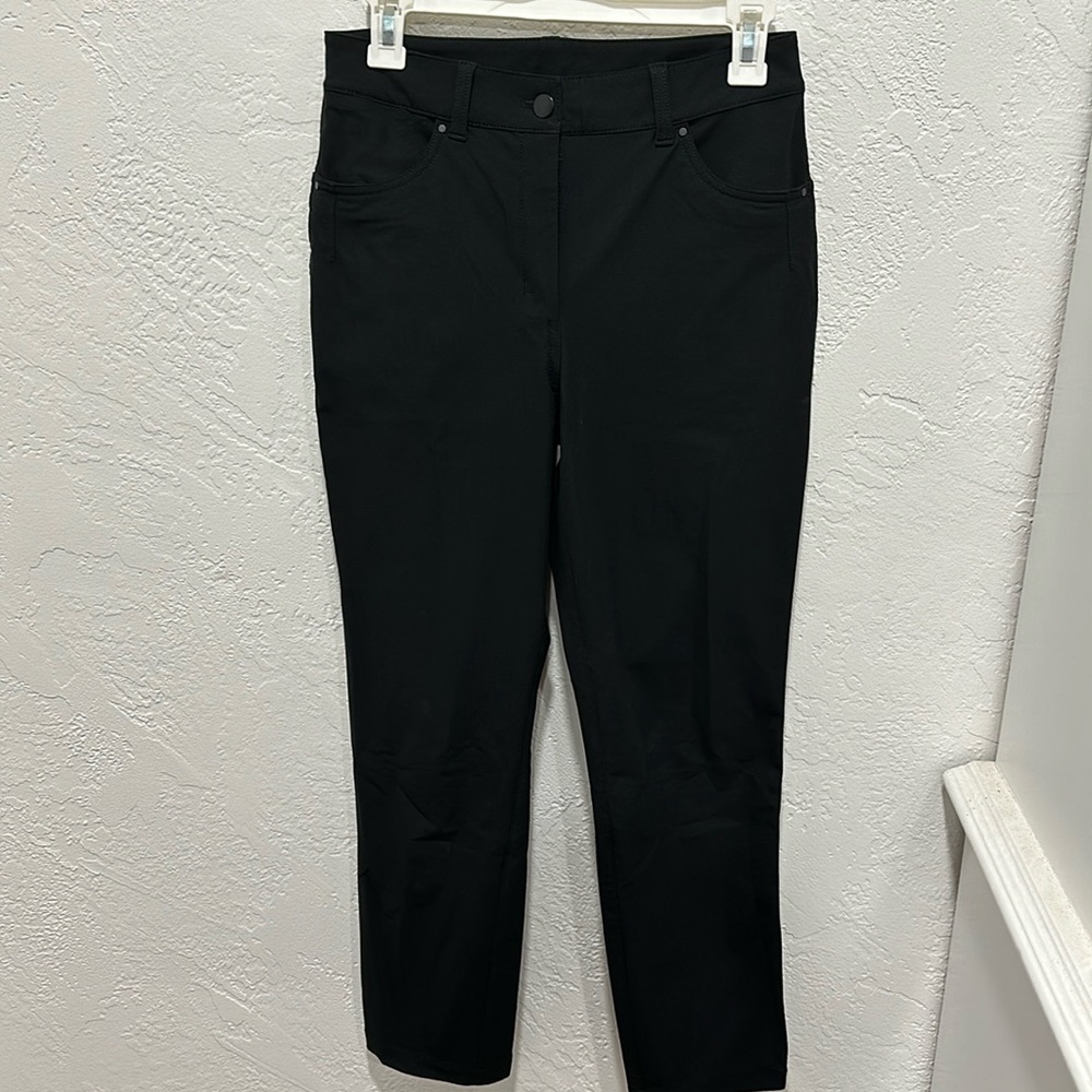 Black Lululemon slacks pants.